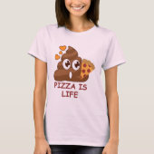 Pizza Poop Emoji T-shirt (Voorkant)