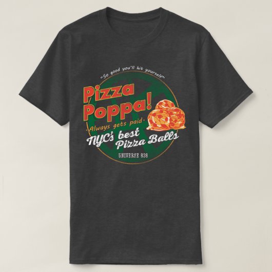 Pizza Poppa T-shirt (Design voorkant)