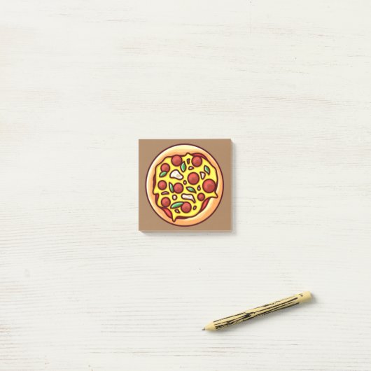 Pizza Post-it® Notes (Op bureau)