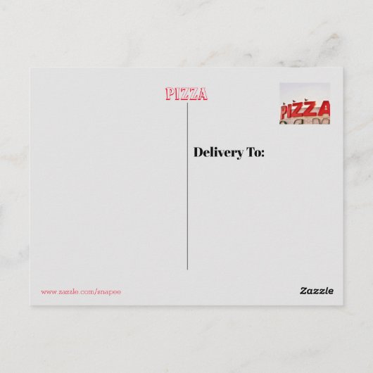 Pizza Post Kaart (Achterkant)