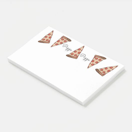 Pizza Post merkt op Post-it® Notes (Schuin)