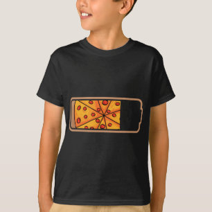 Pizza Power Slice Batterij Pizzeria Pizzaiolo Ital T-shirt