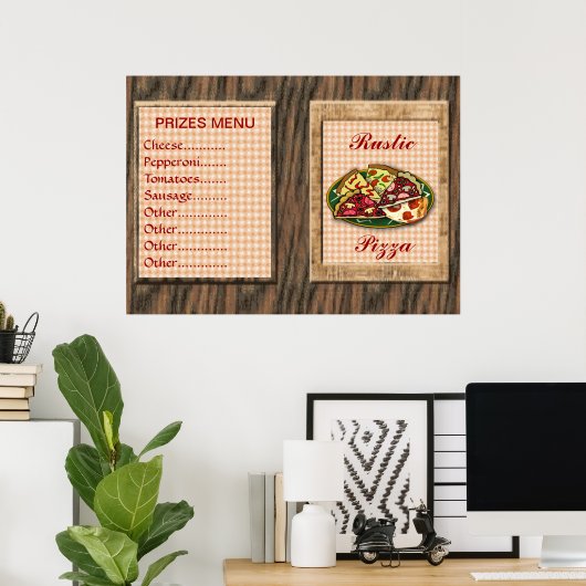 Pizza Prijzen Menu Poster (Thuiskantoor)