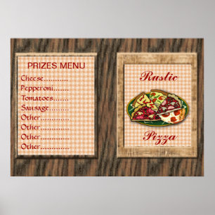 Pizza Prijzen Menu Poster