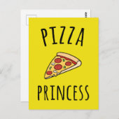 Pizza Princess Funny Quote Briefkaart (Voorkant / Achterkant)