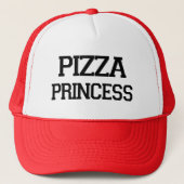 Pizza Princess grappig gezegde Trucker Pet (Voorkant)