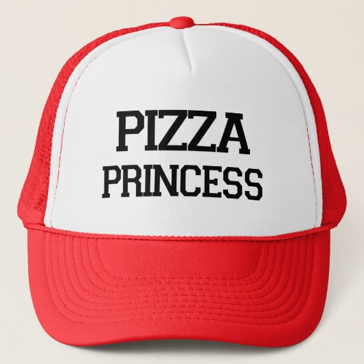 Pizza Princess grappig gezegde Trucker Pet (Voorkant)