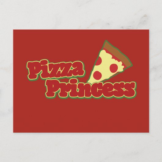 Pizza Prinses Briefkaart (Voorkant)