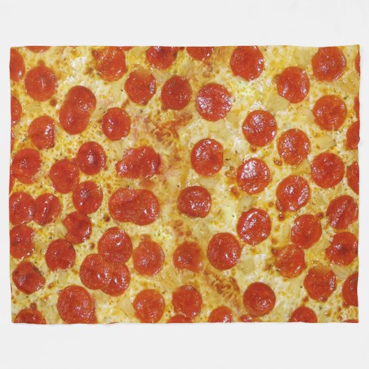 Pizza print op Fleece Blanket (Voorkant (Horizontaal))