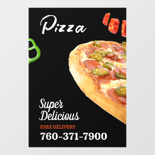 Pizza Promo Aangepast venster Cling Raamsticker