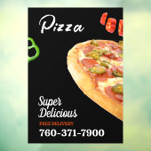 Pizza Promo Aangepast venster Cling Raamsticker (Vel 3)