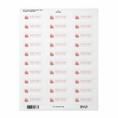 Pizza Prosecco Bruiloft Returneeradres Etiket (Full Sheet)