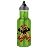 Pizza Pug aangepaste naam waterflessen Waterfles (Rechts)