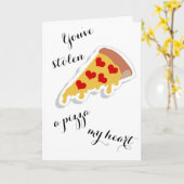 Pizza Pun Cute Valentijnskaart Kaart (Gele Bloem)