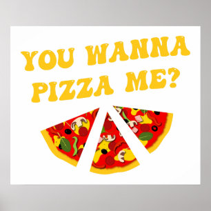 Pizza Pun Grappig eten Poster