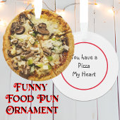 Pizza Pun Romantische Kerstmis Ornament