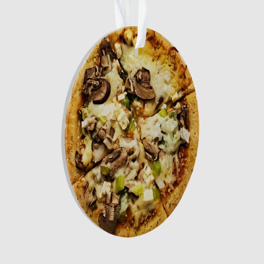 Pizza Pun Romantische Kerstmis Ornament (voorkant)