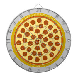 Pizza Puns Personalized Cheese Pizza w/Pepperoni Dartbord