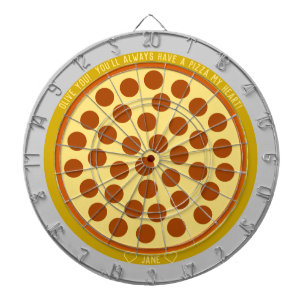 Pizza Puns Personalized Cheese Pizza w/Pepperoni Dartbord