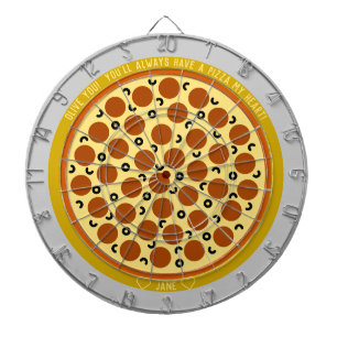 Pizza Puns Personalized Pepperoni Pizza w/Olijven Dartbord