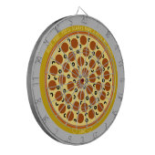Pizza Puns Personalized Pepperoni Pizza w/Olijven Dartbord (Voorkant Links)