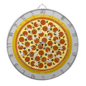 Pizza Puns Personalized Pepperoni Pizza w/Toppings Dartbord (Voorkant)