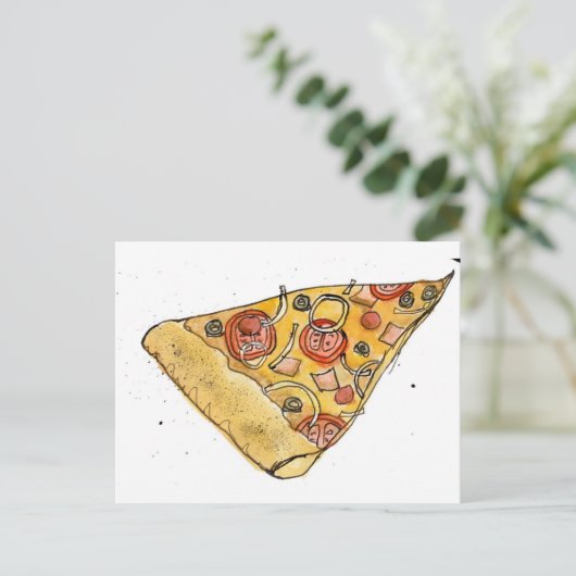 pizza punt briefkaart (Staand voorkant)