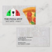 Pizza punt | Italiaanse Logo van restaurants Visitekaartje (Voorkant / Achterkant)