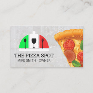 Pizza punt   Italiaanse Logo van restaurants Visitekaartje