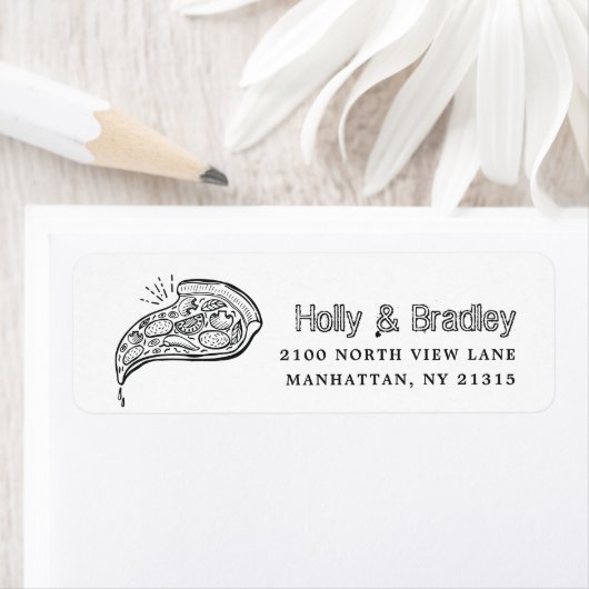 Pizza punt | Retouradreslabel Etiket (Insitu)