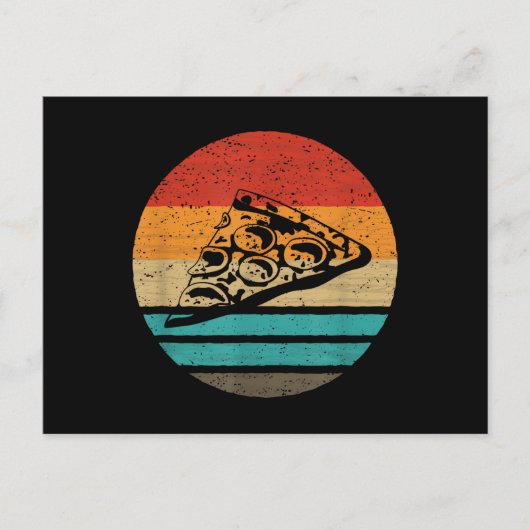 Pizza punt retro stijl vintage briefkaart (Voorkant)