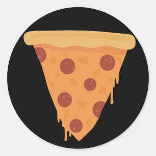 Pizza punt ronde sticker