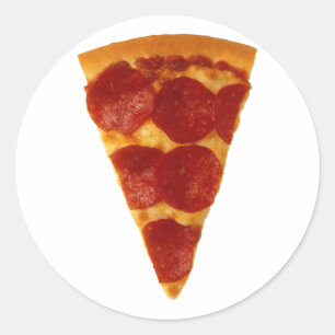 Pizza punt ronde sticker