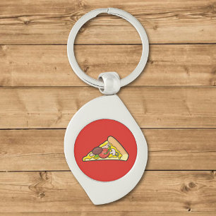 Pizza punt sleutelhanger