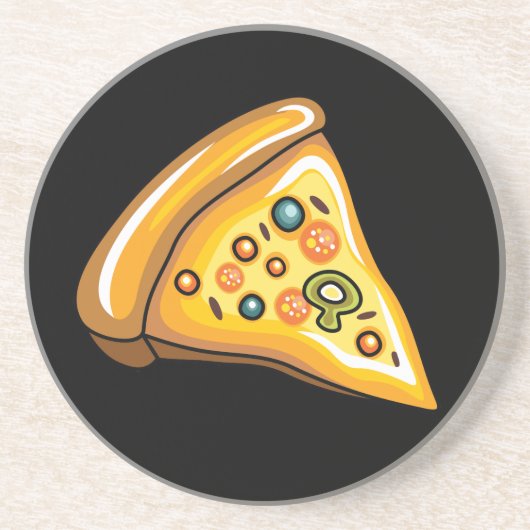 Pizza punt zandsteen onderzetter (Voorkant)