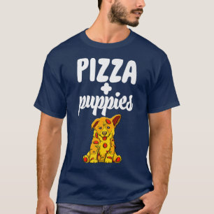 Pizza & Puppies Love Funny Women Hondenliefhebbers T-shirt