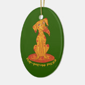 Pizza Puppy Keramisch Ornament (Links)