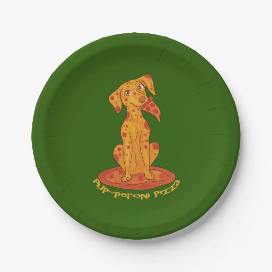 Pizza Puppy Papieren Bordje (Voorkant)