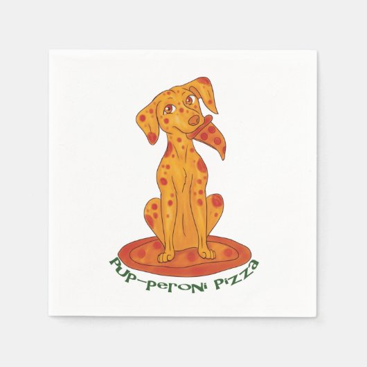Pizza Puppy Servetten (Voorkant)