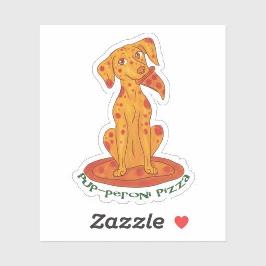 Pizza Puppy Sticker (Vel)