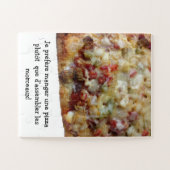 Pizza Puzzel met Grappige Franse (Française) Citaa (Horizontaal)