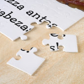 Pizza Puzzel met Spaanse (español) cita. (Zijkant)