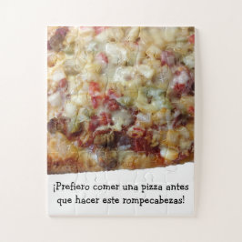 Pizza Puzzel met Spaanse (español) cita.