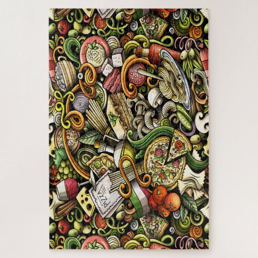 Pizza Puzzle Large Legpuzzel (Verticaal)