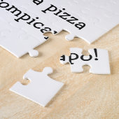 Pizza Puzzle with Funny Italian (Italiano) Quote Legpuzzel (Zijkant)