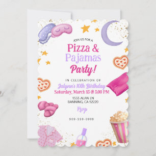Pizza & Pyjama Feest Kaart
