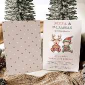 Pizza & pyjama Kerstfeest Kaart
