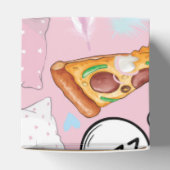 Pizza & Pyjama Sleepover Verjaardag gepersonalisee Bedankdoosjes (Bovenkant)