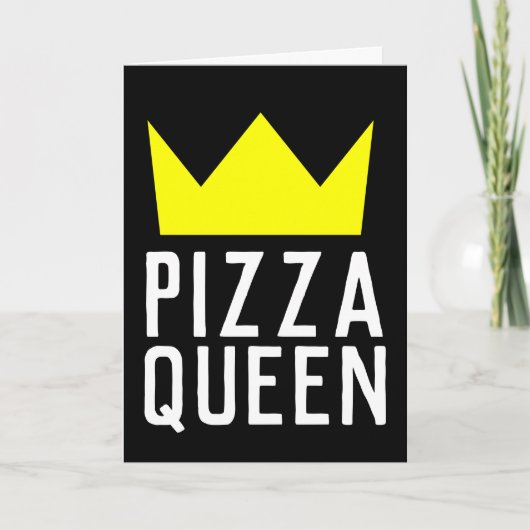 PIZZA QUEEN BIRTHDAY, GESCHIKT VOOR FRAMMER KAART (Voorkant)