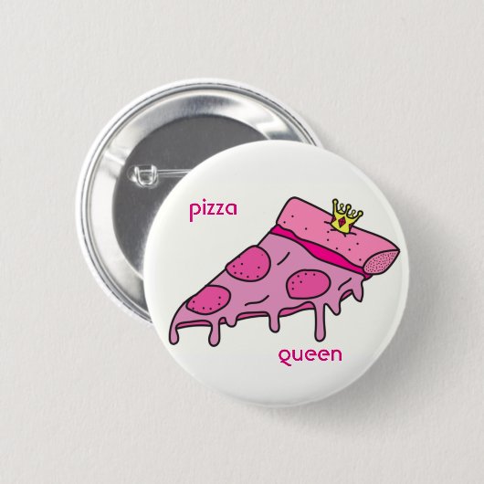 Pizza Queen Button (Voorkant /achterkant)